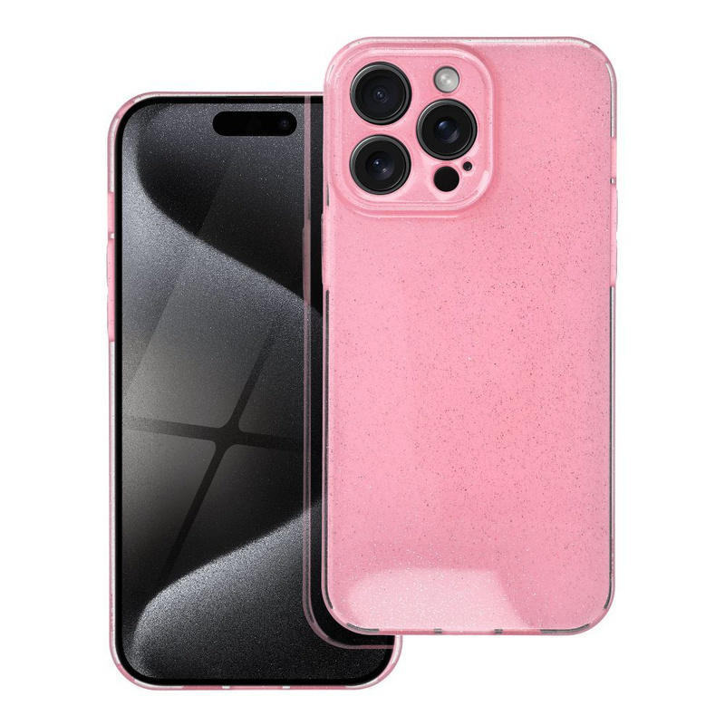 Futerał CLEAR CASE 2mm BLINK do IPHONE 15 PRO MAX różowy