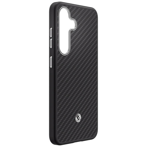 Samsung nakładka Enzo Aramid do Samsung Galaxy S25 Czarno-Srebrna