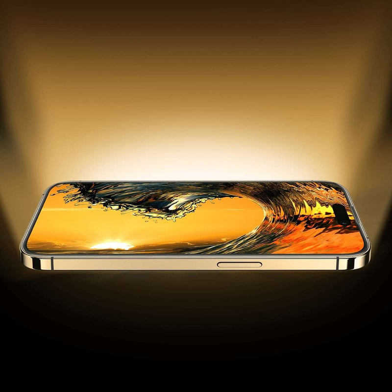 Baseus Vollbild-Hartglas für iPhone 14 Pro Max mit Lautsprecherabdeckung 0,4 mm + Montageset