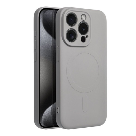 Futerał Silicone Mag Cover kompatybilny z MagSafe do IPHONE 15 PRO tytanowy szary
