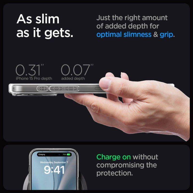 Spigen ULTRA HYBRID MAG MAGSAFE IPHONE 15 PRO FROST SCHWARZ