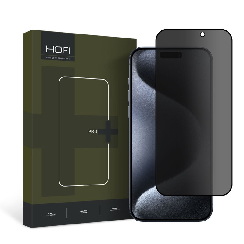 Gehärtetes Glas APPLE IPHONE 15 PRO Hofi Anti Spy Glass Pro+ Privacy