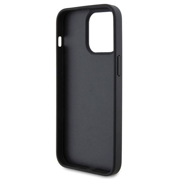 Ferrari Quilted Metal Logo-Hülle für iPhone 15 Pro Max – Schwarz