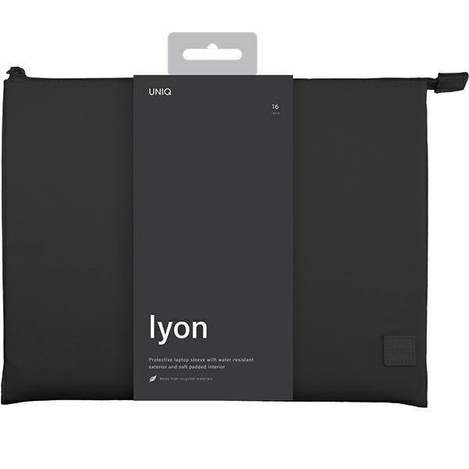 Etui LAPTOP 16" UNIQ Lyon Sleeve Waterproof RPET czarne