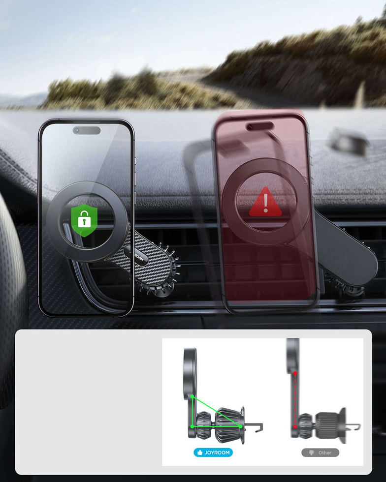 Magnetische Autohalterung für iPhone mit MagSafe Joyroom JR-ZS355 – Schwarz