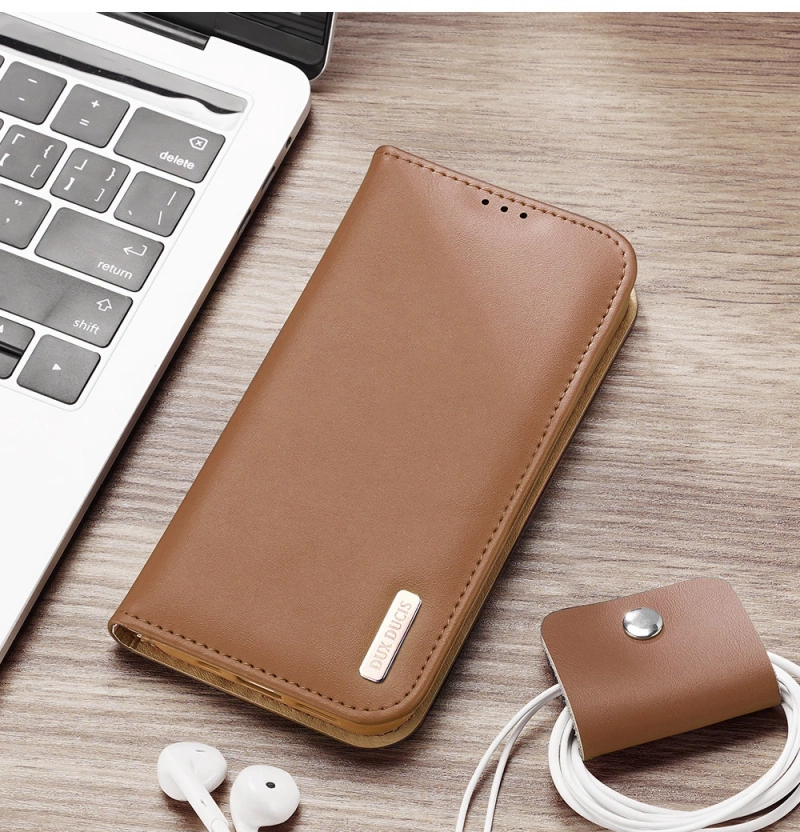 Etui portfel z blokadą RFID do iPhone 15 Plus Dux Ducis Hivo - czarne