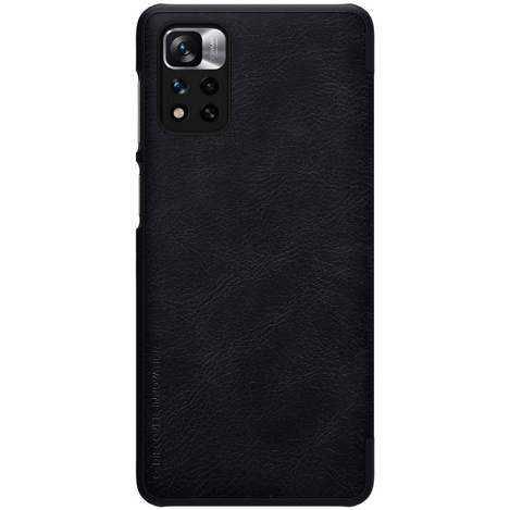 Nillkin Qin Case Cover für Xiaomi Redmi Note 11 Pro + (China) / Redmi Note 11 Pro (China) Kameraschutz Holster Cover Flip Cover Schwarz