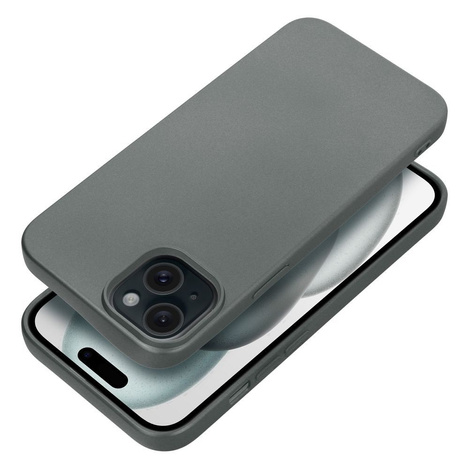 Futerał METALLIC do IPHONE 15 PLUS szary