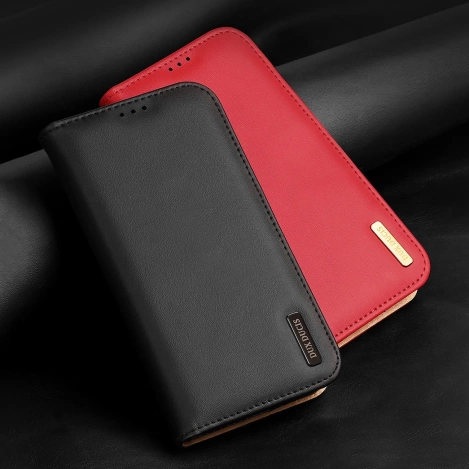 Dux Ducis Hivo echt Leder booktype case schutzhülle aufklappbare hülle für iPhone 14 Pro Max braun