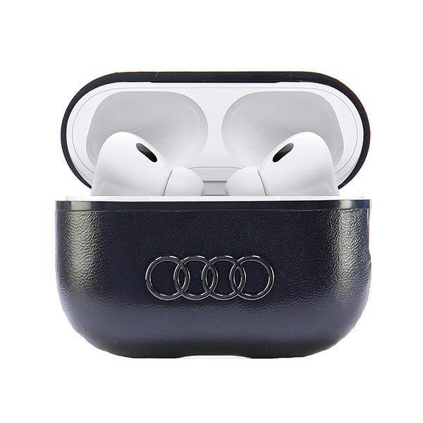 Original Case APPLE AIRPODS PRO 2 Audi Leather Big Logo Cover (AU-APP2-GT/D3-BK) black