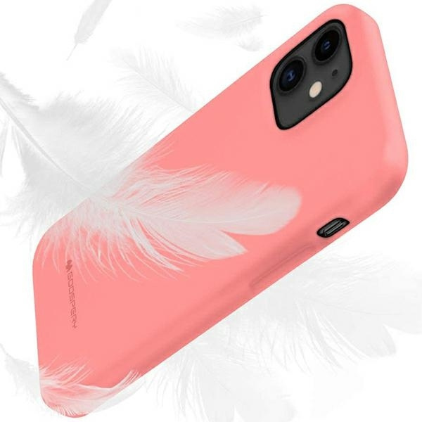 Etui IPHONE 14 PRO Matowy Silikon Mercury Soft Jelly jasny róż