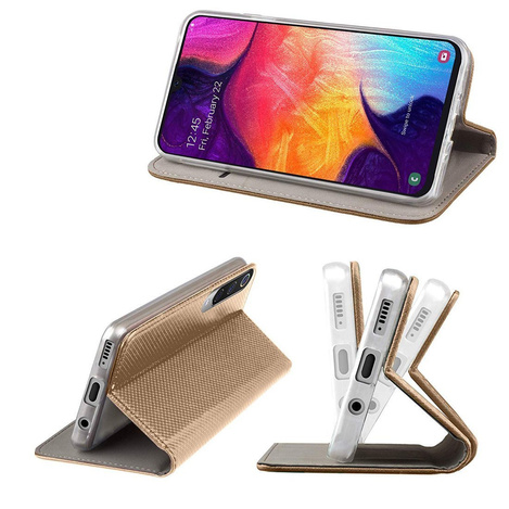 Etui SAMSUNG GALAXY A32 4G portfel z klapką Flip Magnet złote