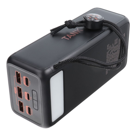 Bateria zewnętrzna (Powerbank) VEGER Tank Boost - 56 000mAh LCD Quick Charge PD 130W czarny (W5001C)