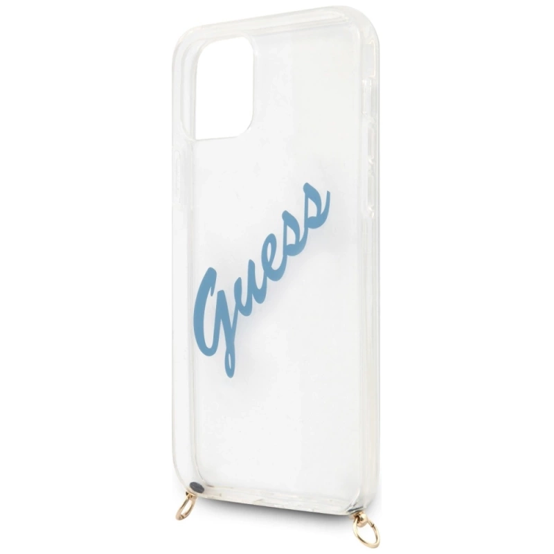 Guess GUHCP12MCRTVSBL iPhone 12/12 Pro 6,1" niebieski/blue hardcase Script Vintage