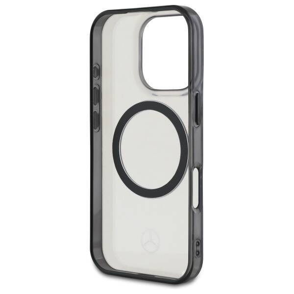 Original Handyhülle IPHONE 16 PRO MAX Mercedes Hardcase Printed Logo MagSafe (MEHMP16X23HUOKC) transparent