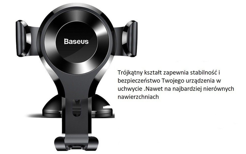 Baseus Osculum - Grawitacyjny uchwyt samochodowy na deskę rozdzielczą (srebrny)