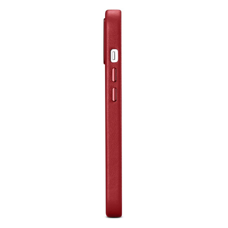 iCarer Case Leather genuine leather case cover for iPhone 14 Plus red (MagSafe compatible)