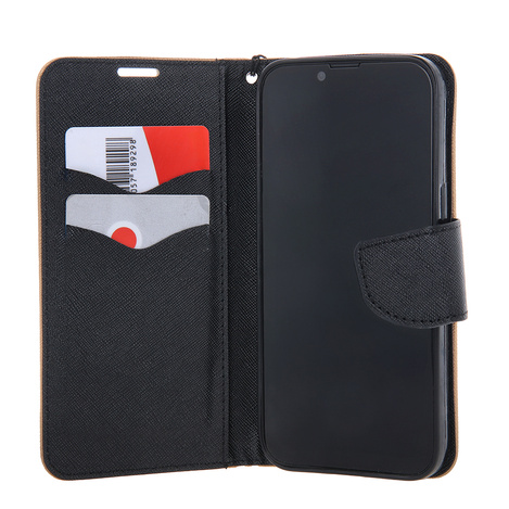 Etui Smart Fancy do iPhone 16 Pro 6,3&quot; czarno-złote
