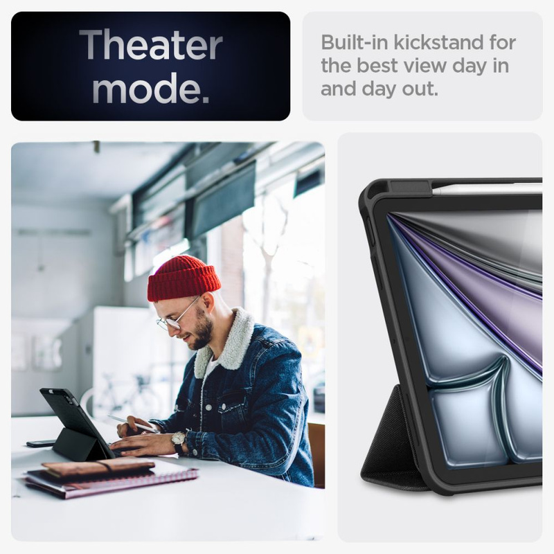 Spigen Urban Fit Hülle für iPad Air 10,9&#39;&#39; 4/5 2020-2022 / 11,6&#39;&#39; 2024 – Schwarz