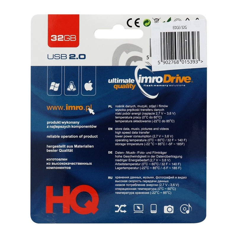 Pamięć Przenośna typu Pendrive Imro Edge 32 GB