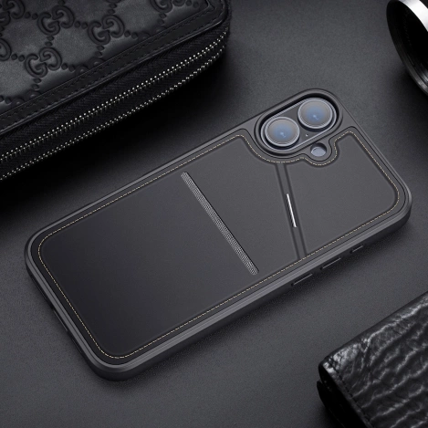 Dux Ducis Rafi II Mag-Hülle mit MagSafe für iPhone 16 – Schwarz