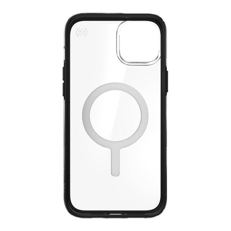 Speck Presidio Perfect-Clear with Impact Geometry + MagSafe - Etui iPhone 14 Plus z powłoką MICROBAN (Clear / Black)