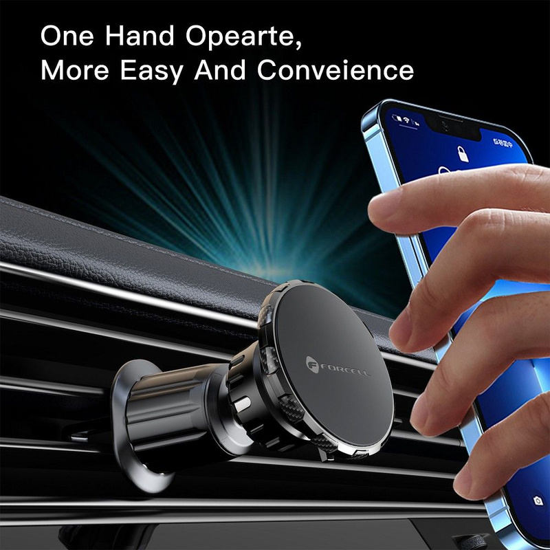 FORCELL F-Grip MagLuxe uchwyt samochodowy do szyby/deski/kratki magnetyczny czarny