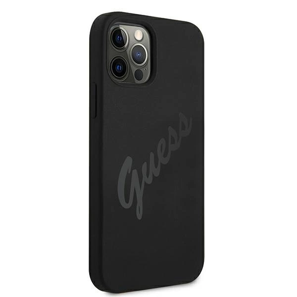 Guess GUHCP12LLSVSBK iPhone 12 Pro Max 6,7" czarny/black hardcase Script Vintage