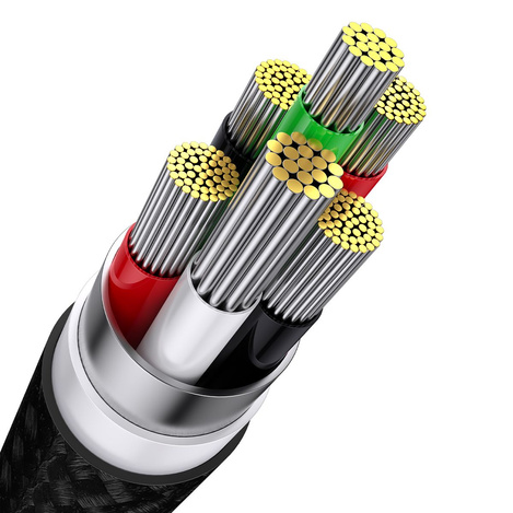 Baseus Flash Series Ⅱ One-for-three Fast Charging Data Cable USB to M+L+C 100W 1.2m Black