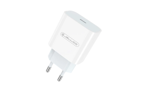 JELLICO Netz-Ladegerät AK180 PD 20W 1xUSB-C + Kabel USB-C - USB-C weiss