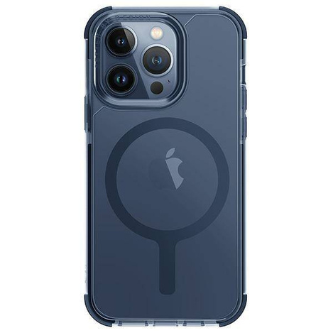 Etui UNIQ Combat Magclick Charging do iPhone 15 Pro - niebieskie