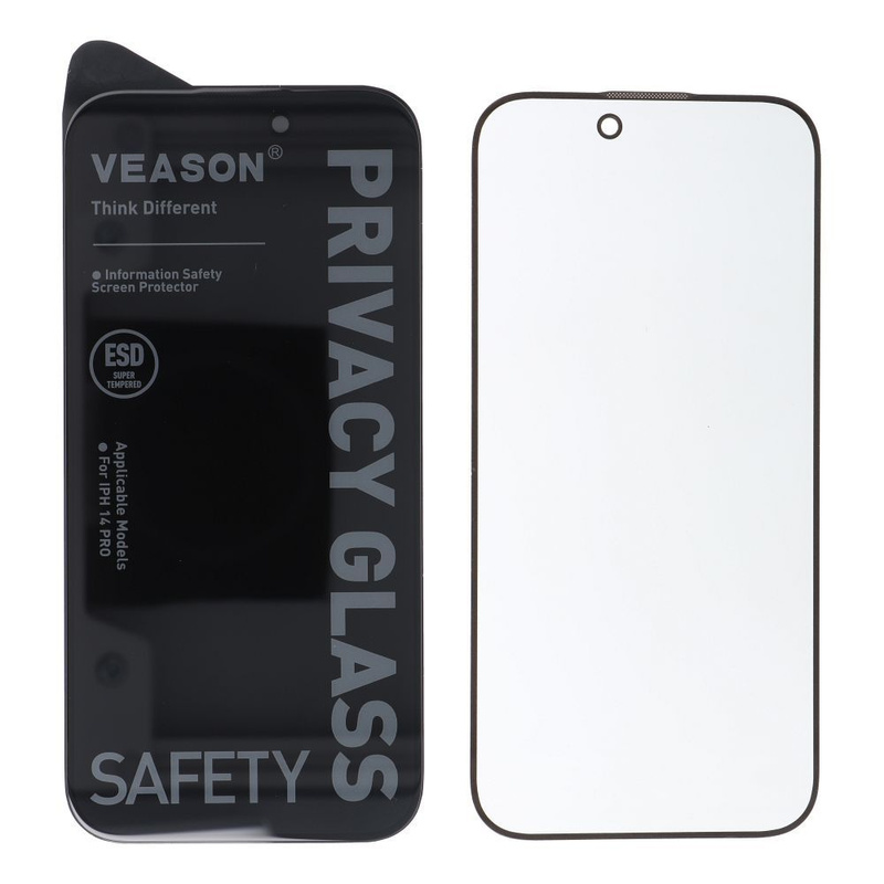 Szkło Hartowane 6D Pro Veason Privacy Glass - do Iphone XR / 11 czarny