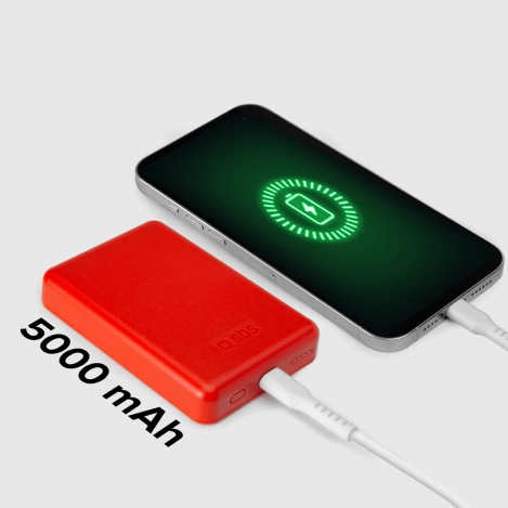 Powerbank SBS TEBB5000MAG1CR 5000 mAh kompatibel mit MagSafe - rot