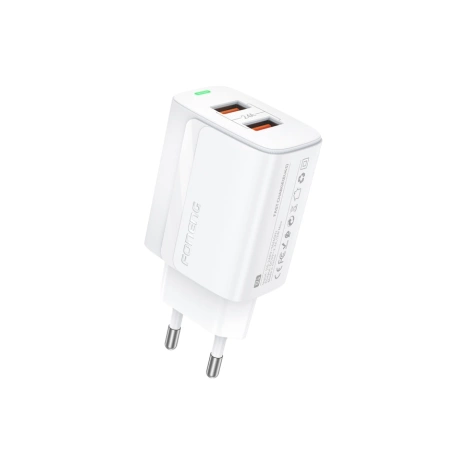 FONENG wall charger EU63 2.4A 12W 2xUSB + cable Micro White
