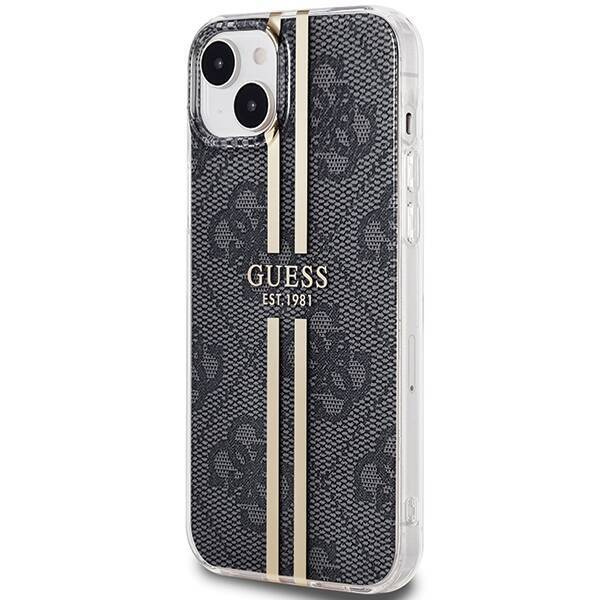 Oryginalne Etui GUESS Hardcase GUHCP15MH4PSEGK do iPhone 15 Plus (4G Gold Stripe / czarny)