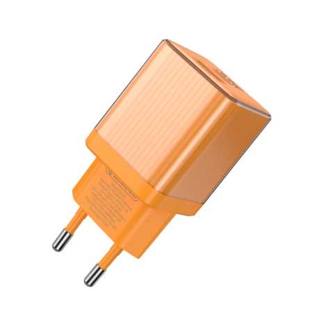 JELLICO Netz-Ladegerät EU55 GaN PD 33W 1xUSB-C + 1xUSB QC3.0 orange