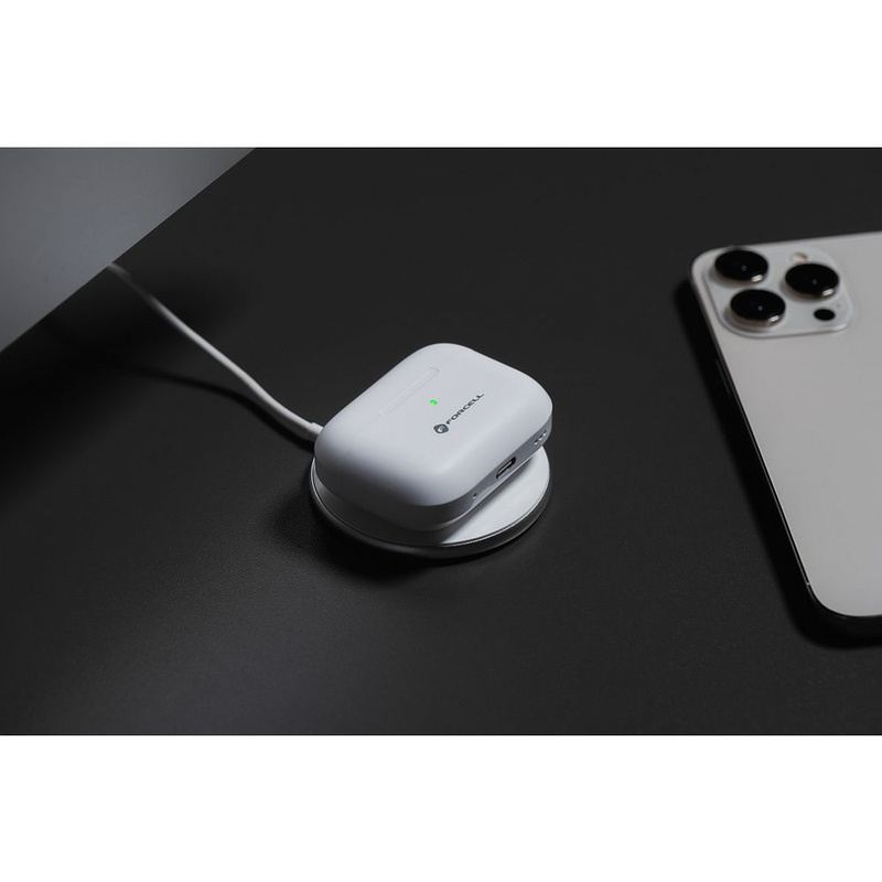 FORCELL F-AUDIO słuchawki bezprzewodowe / bluetooth stereo TWS Master PRO białe