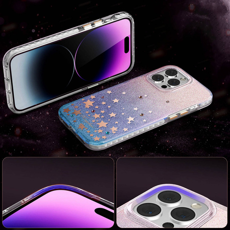 Kingxbar Heart Star Series case for iPhone 14 Plus case with zodiac stars