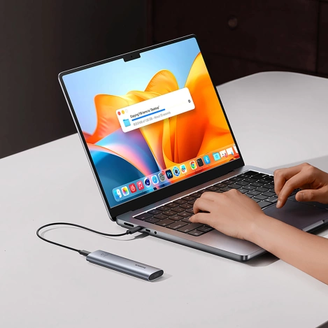 Baseus FlyJoy M.2 NVMe 10 Gb/s SSD-Schacht – Grau