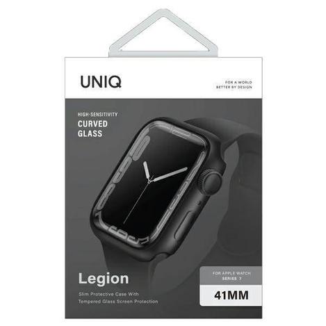 UNIQ etui Legion Apple Watch Series 7 41mm czarny/black