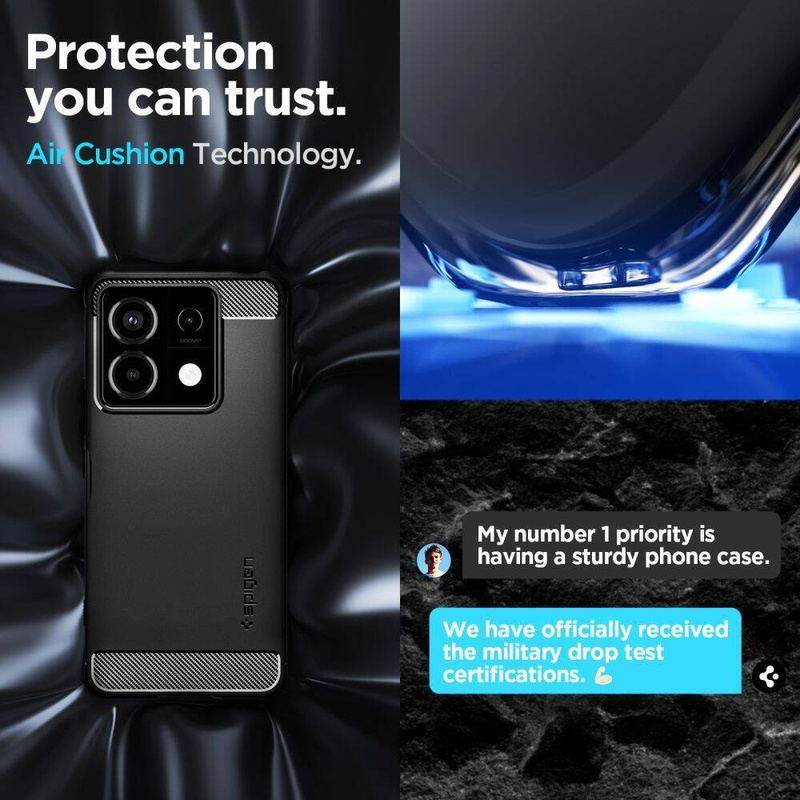 Etui XIAOMI REDMI NOTE 13 PRO 5G / POCO X6 5G Spigen Rugged Armor Matte czarne
