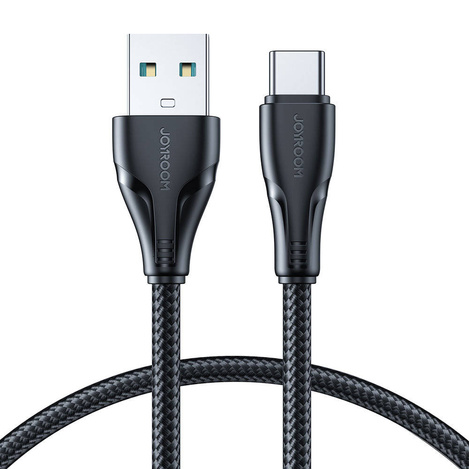 Joyroom kabel USB - USB C 3A Surpass Series do szybkiego ładowania i transferu danych 1,2 m czarny (S-UC027A11)