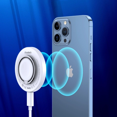 MagSafe Choetech T603-F induktives Ladegerät mit Halterung – Weiß