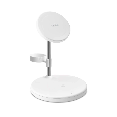 Puro Mag Station 3-in-1-Induktionsladegerät mit Ständer – Weiß