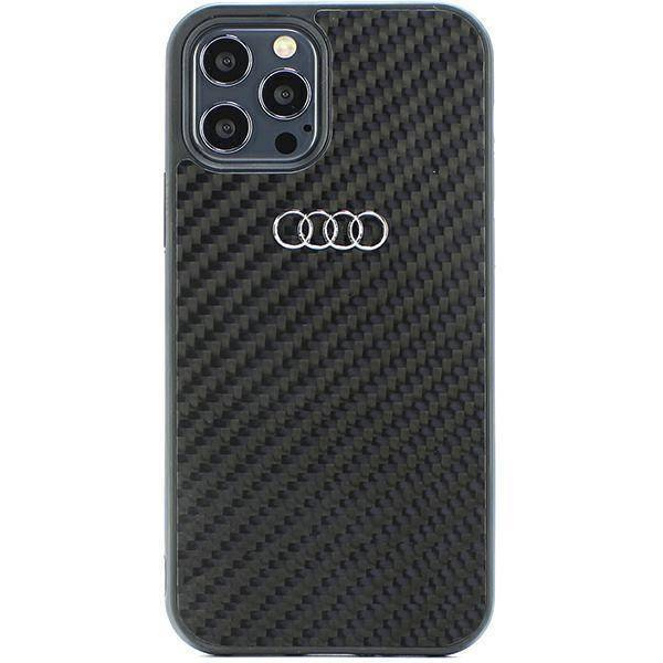 Audi Carbon Fiber iPhone 12/12 Pro 6,1&quot; schwarz/schwarz Hardcase AU-TPUPCIP12P-R8/D2-BK