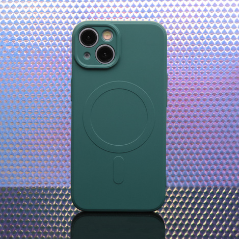 Nakładka Simple Color Mag do iPhone 16 Plus 6,7&quot; ciemnozielona