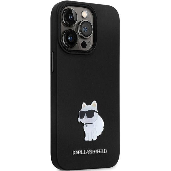 Karl Lagerfeld nakładka do iPhone 14 Pro Max 6,7" KLHCP14XSMHCNPK czarna HC Silicone C Metal Pin