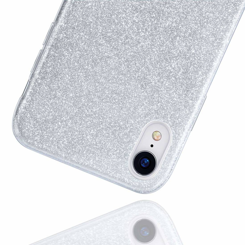 Nakładka Glitter 3w1 do Xiaomi Redmi 13C 4G srebrna
