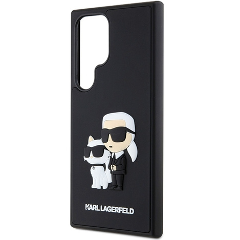 Oryginalne Etui KARL LAGERFELD hardcase 3D Rubber Karl&Choupette KLHCS24L3DRKCNK do Samsung Galaxy S24 Ultra czarny