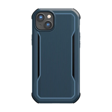 Raptic X-Doria Fort Case iPhone 14 Plus mit gepanzerter blauer MagSafe-Hülle